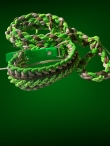 Halsband van paracord fluor groen
